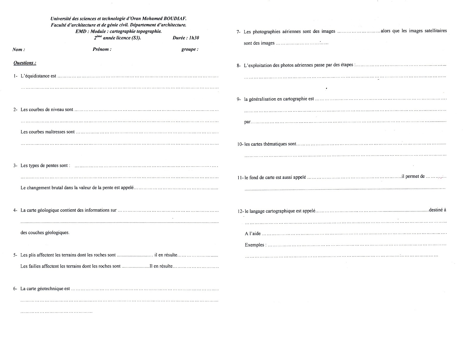 espace-etudiant.net -  EMD cartographie et topographie L2 architecture.jpg